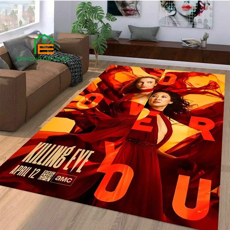 

TV Series Killing Eve Carpets for Bedroom Living Room Kitchen Floor Mats Home Decor Bathroom Non-Slip Floor Rug 14 Sizes