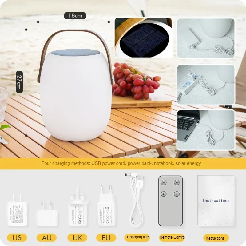 Уличные кемпинговые портативные лампы с солнечной зарядкой для планшетов