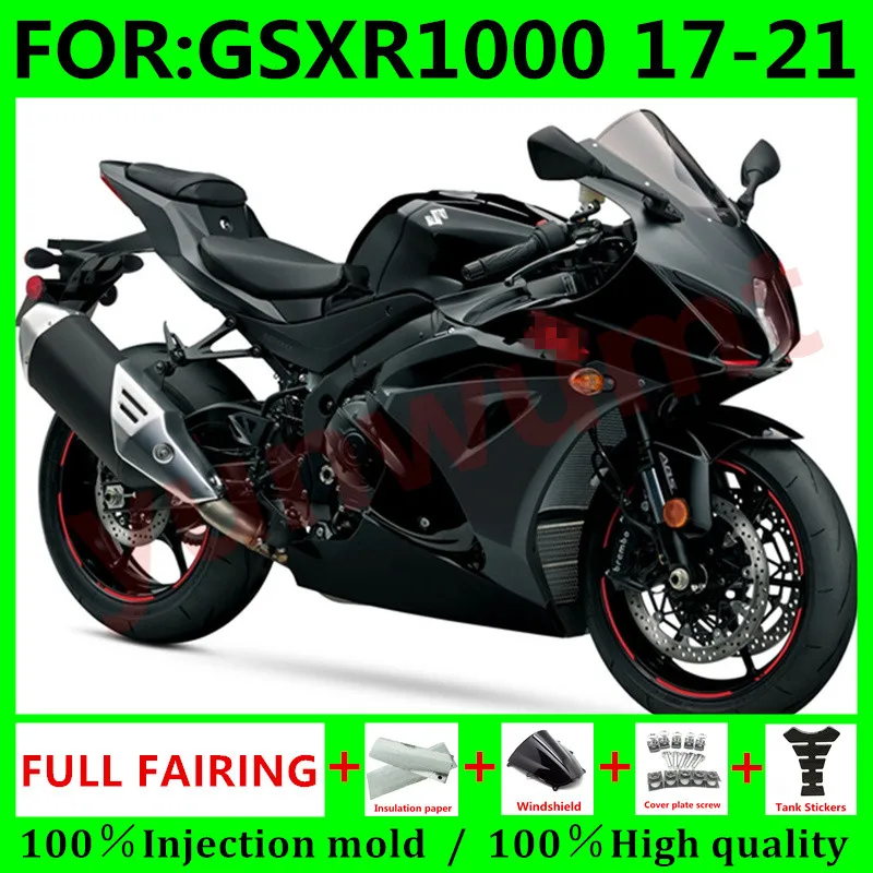 

New Motorcycle Whole Fairings Kit For SUZUKI GSX-R1000 17 18 19 20 21 GSXR1000 2017 - 2021 k17 fairing bodywork set matte black