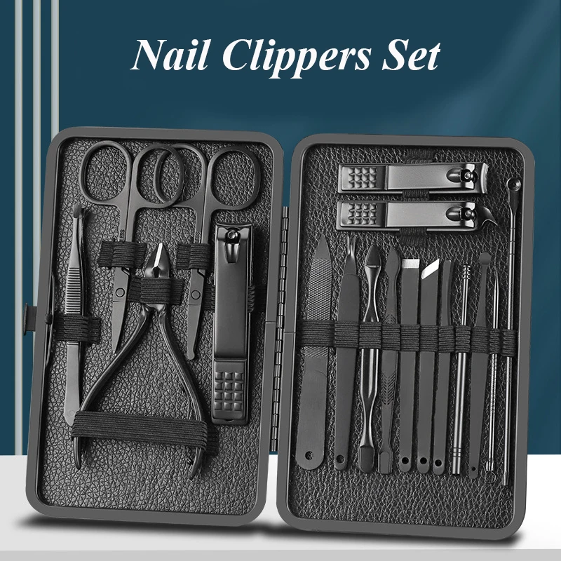 

Nails Cutters Dead Skin Remover Tweezers Scissors Toenails Nippers Nail Clippers Set Stainless Steel Nail Care Tool Pedicure Kit