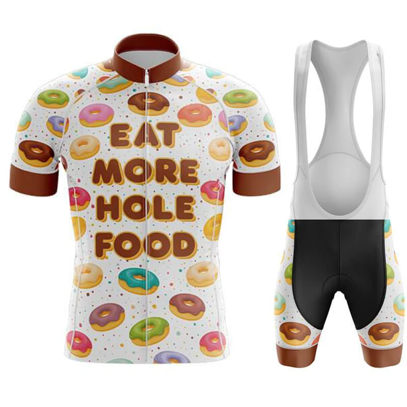Новинка 2024 профессиональная команда EAT MORE HOLE FOOD мужская летняя велосипедная