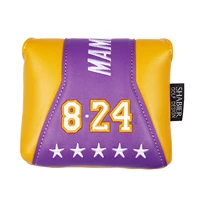 pu leather mamba 24 golf clubs headcover large square mallet putter cover