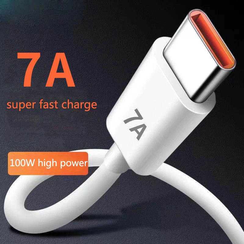 

7A 100W Type C USB Cable Super-Fast Charge Cable For Huawei mate40Pro nova9 New