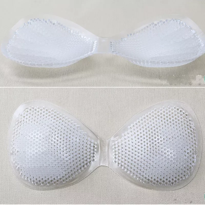 

1Pair Soft Bikini Bra Insert Honeycomb Silicone Chest Pads Round Pads Enhancer Swimsuit Push-up Full Breathable Soft Thicken Pad