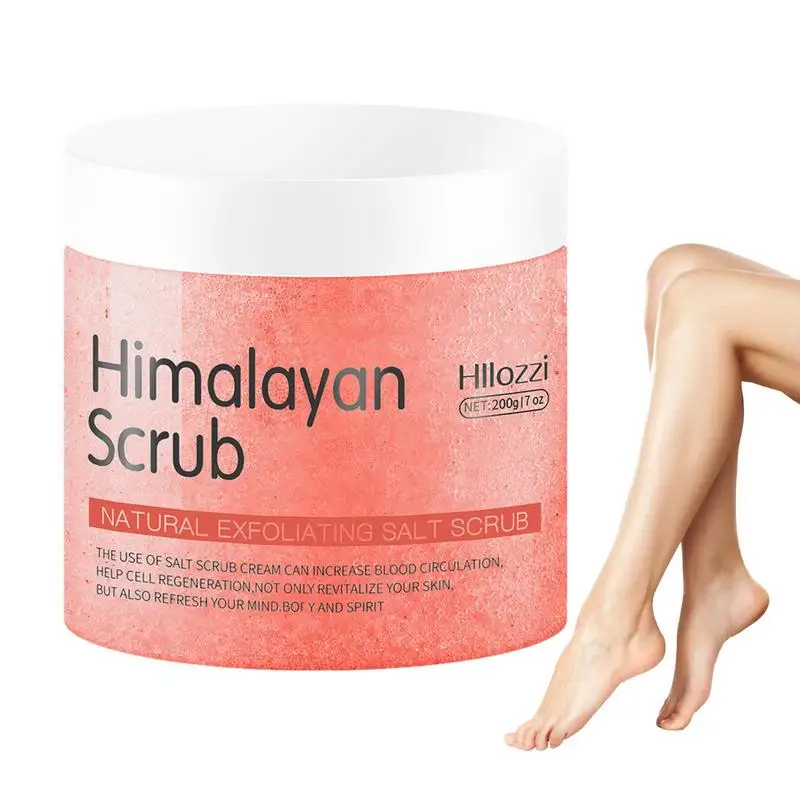 

Himalayan Salts Body Scrub Natural Pink Exfoliator For Deep Cleansing Scars Moisturizes Skin Deep Cleansing Scars Salt Scrub