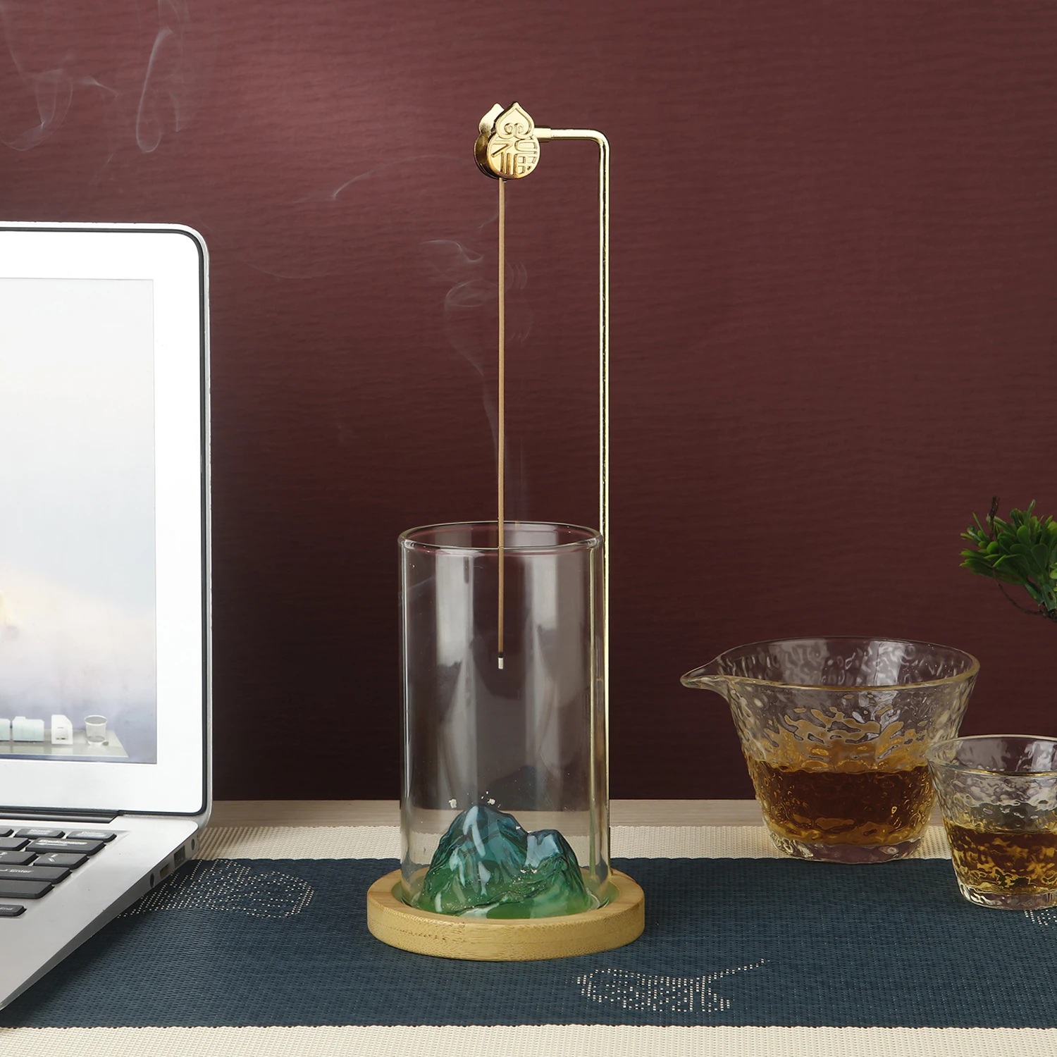 Стеклянный держатель для благовоний 