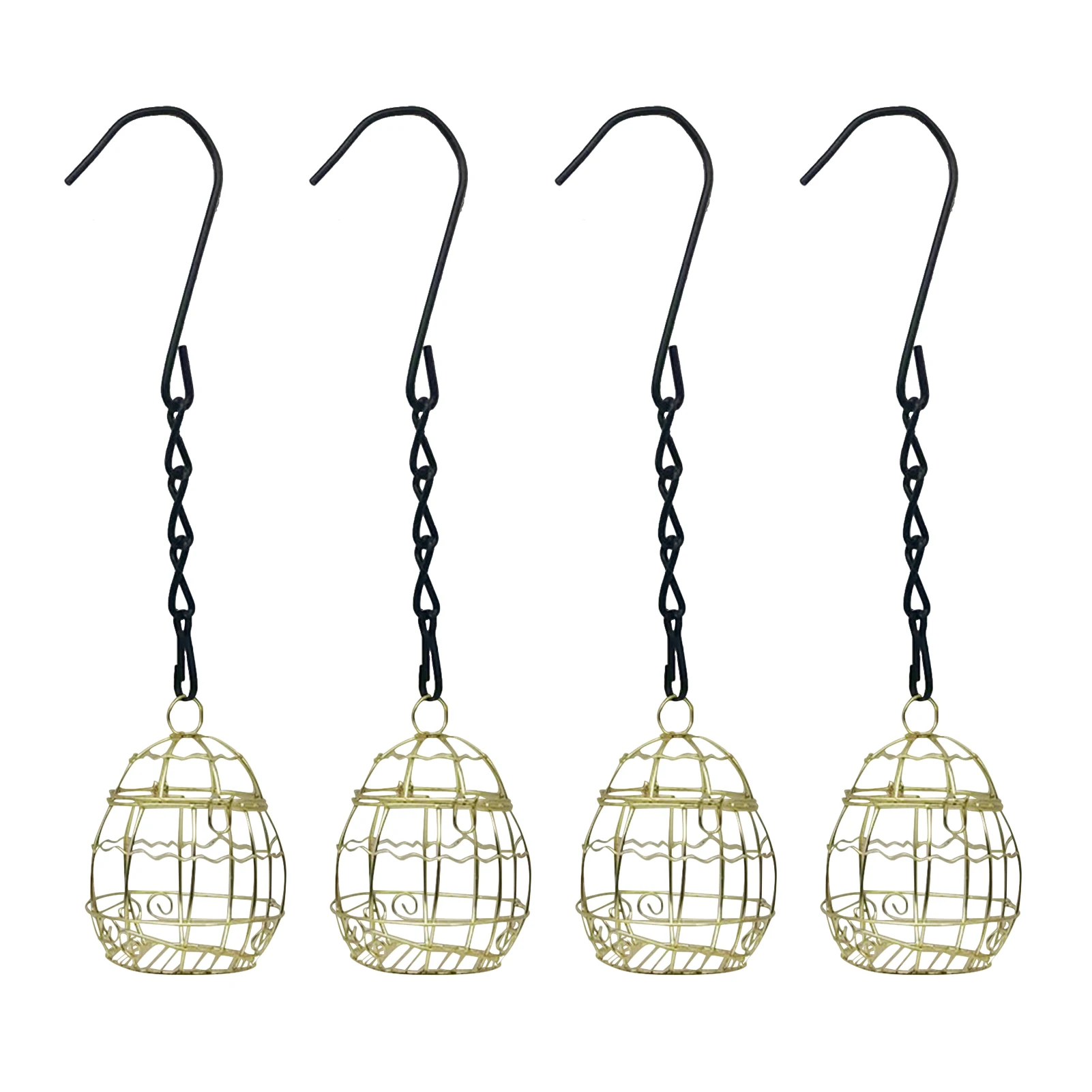 Attracting Food Dispenser Robin Finches Metal Gold