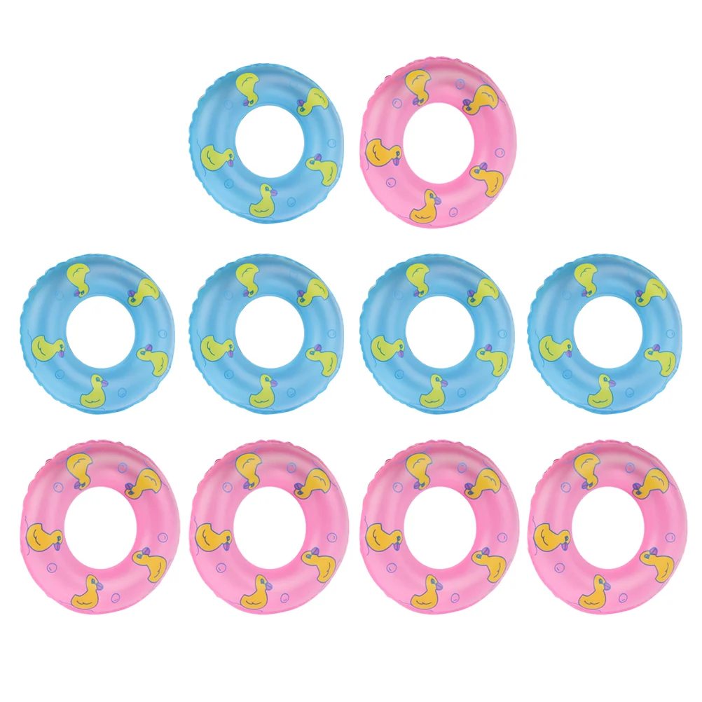 

10 Pcs Inflatables Mini Swimming Ring Neutral Zen Garden Swim Ring Inflatable Swim Ring Pool Float Pool Party