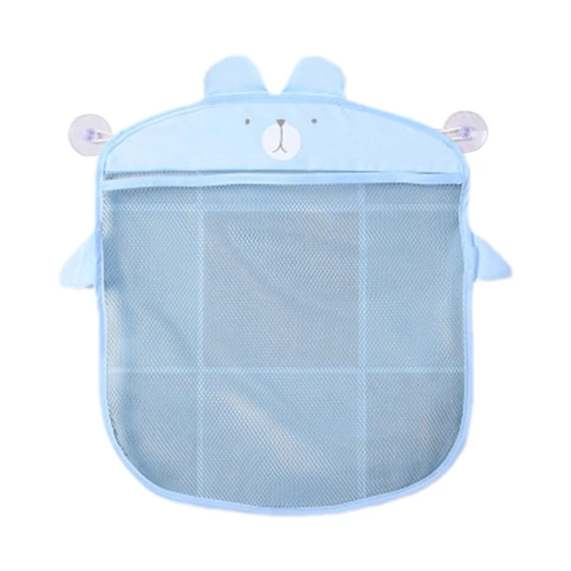 

N80C Bath Toy Organizer Quick Dry Hanging Mesh Net Bathtub Storage with 2 Suction Cups Quick Drying Toy Holder