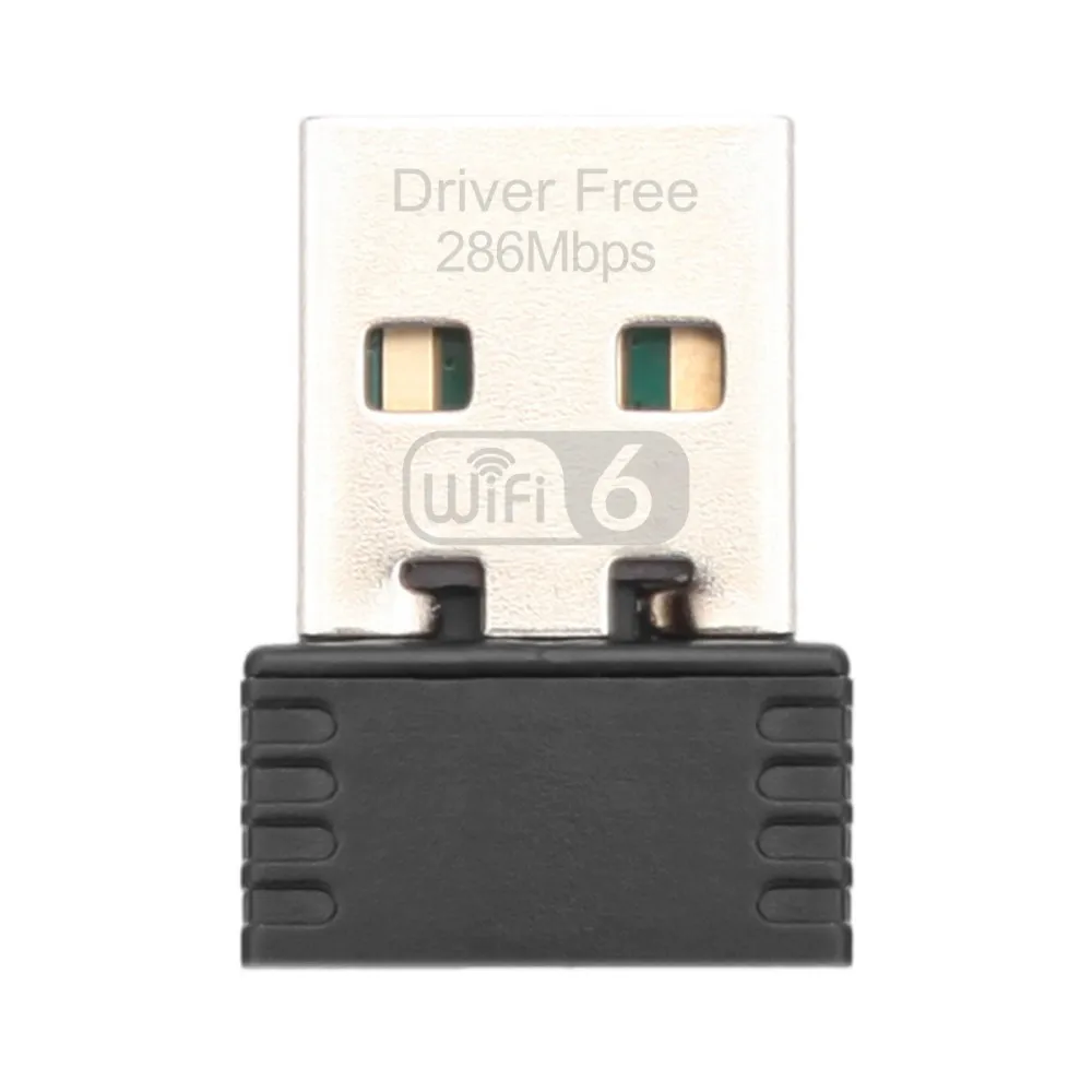 Фото Адаптер WIFI 6 AX286, сетевая карта, мини-USB-донгл, 2.4 ГГц, 802.11AX, прием сигнала для ПК, ноутбуков с Windows 10/11 №2