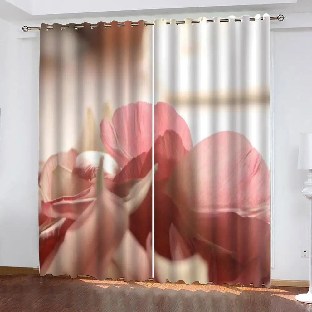 Печать розовых лепестков роз индивидуальные 3D плотные шторы для гостиной