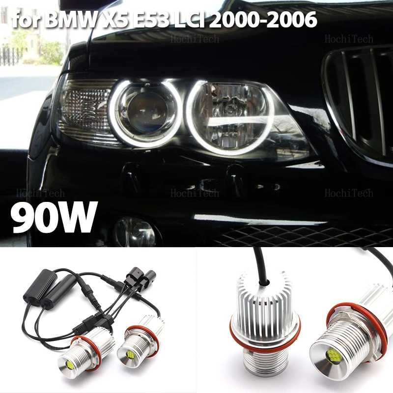 

Светодиодные лампы Angel Eyes 90 Вт для BMW X5 series E53 3.0i 4.4i 4.6is 4.8is m54 M62 N62 2000-2006