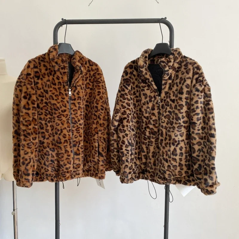 Пальто Bomon с леопардовым принтом из искусственного норкового меха