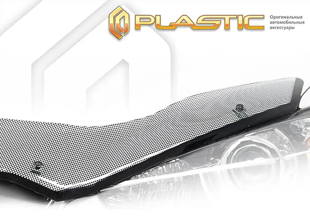 Дефлектор капота Шелкография черная Volkswagen Polo хэтчбэк 3 Door Год выпуска 2010-2015 -