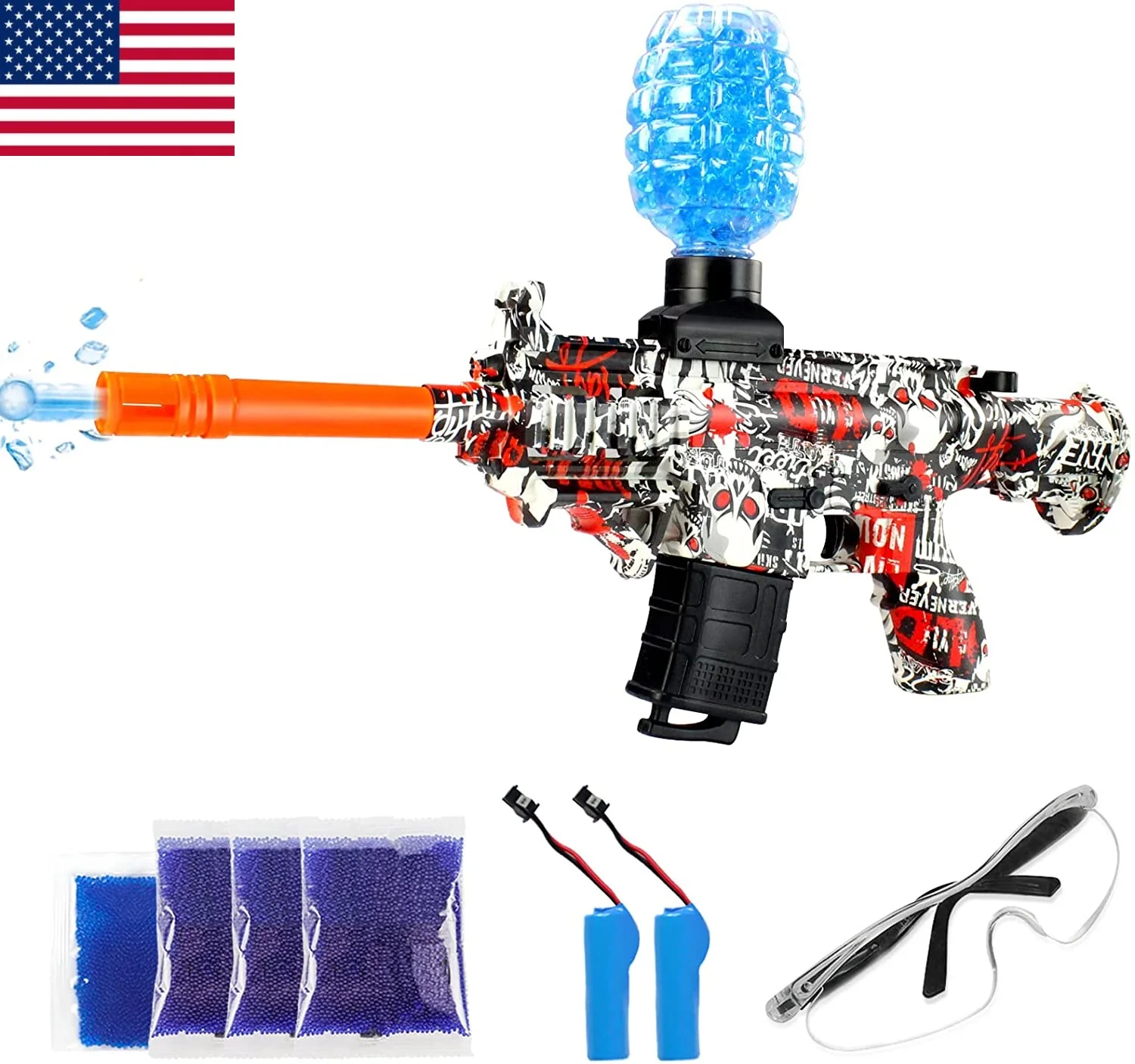 

KUBLAI Electric Gel Gun Water Ball Guns Automatic Burst Gel Balls Highly Assembled Toy Guns Outdoor Blasters for Kids Boys Adult