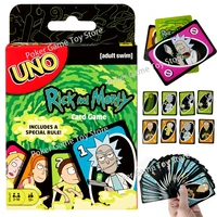 mattel uno morties cartoon ricks theme table board game playing card family funny entertainment poker toys kids birthday gifts