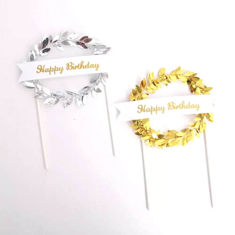 

wicker birthday cake topper DIY wreath cute sweet flag children's party dessert wedding cake decoration baking supplies