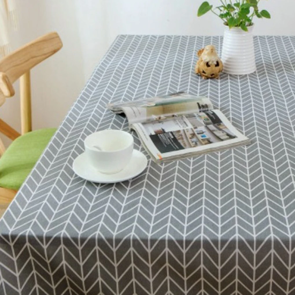 

Retro Multi Grain Tablecloth Linen Linen Fabric Home Dining Room Table Cloth Desk Cover Home Decoration