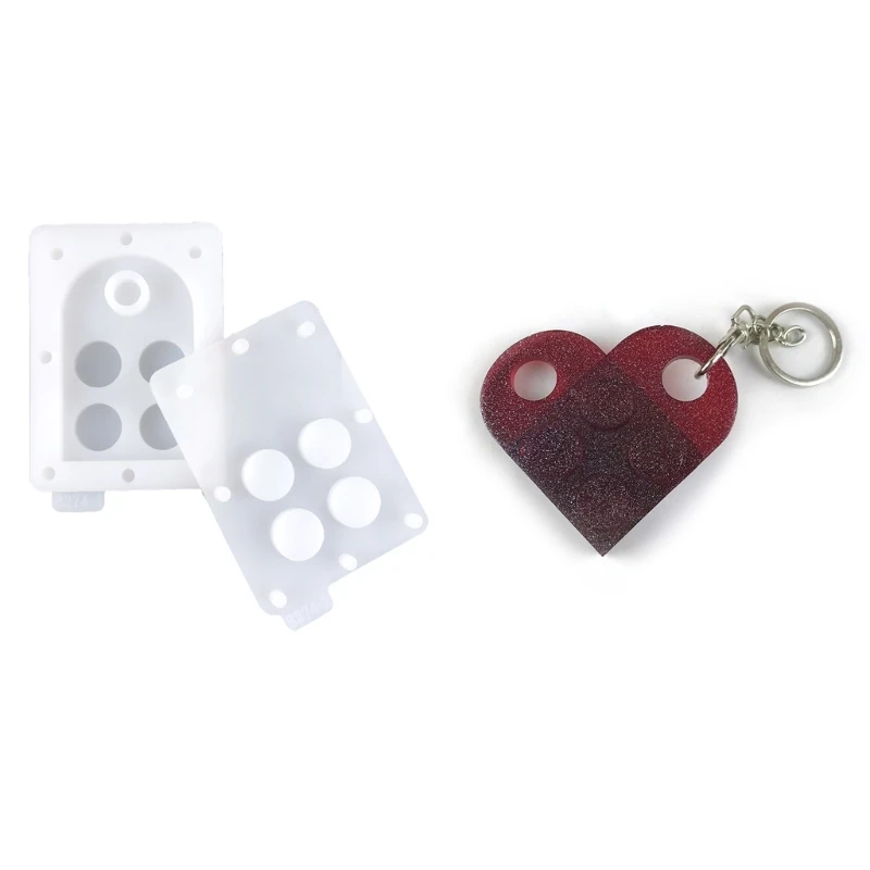 

Keychain Pendant Silicone Mold Heart Epoxy Resin Casting Mold for DIY Crafts