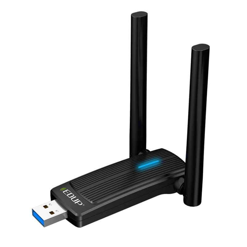 

1800Mbps Wireless WIFI 6 Adapter Antenna USB3.0 Dual Band 802.11Ax/Ac/A/B/G/N 2.4G/574M 5G/1021M Gigabit Wireless Card