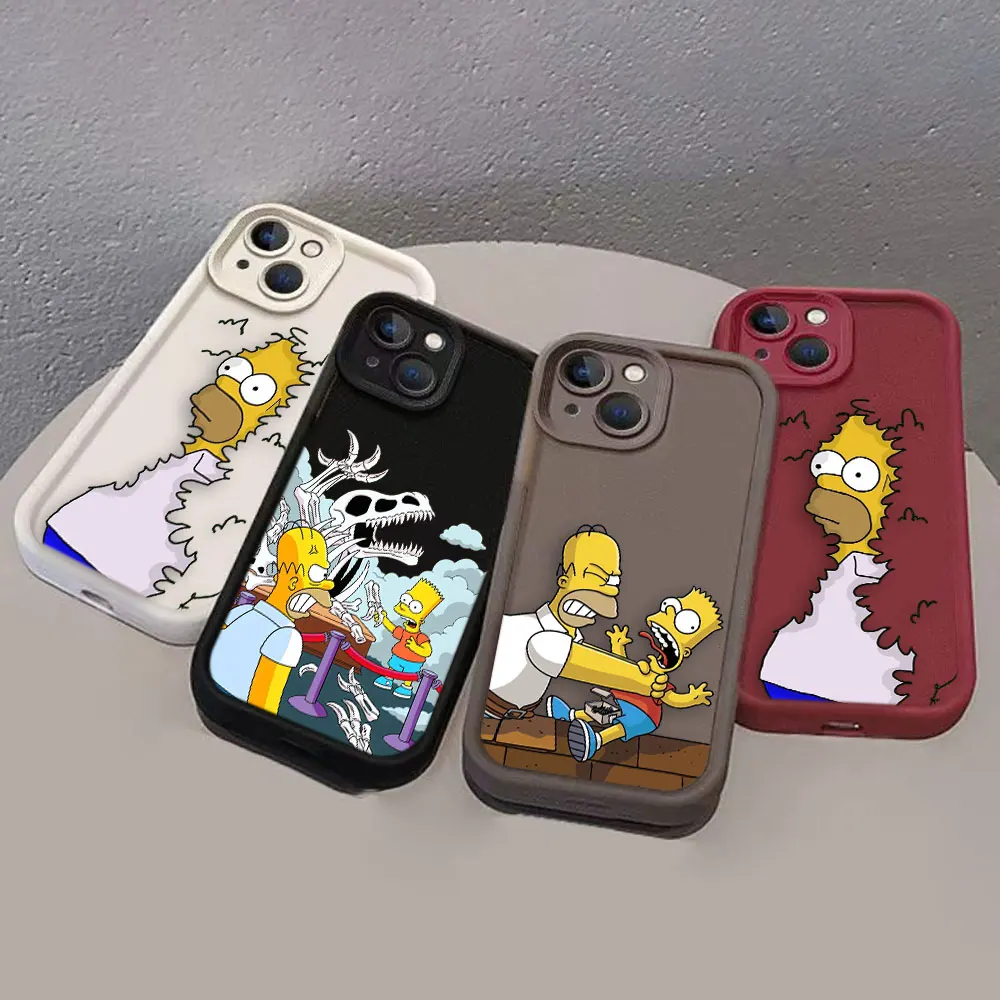 Funny TV The S-Simpsons Cover Phone Case For Oneplus 11 10R 8T NORD CE 2 3 4 LITE ACE MOTO G9 22 30 Color Funda Shell