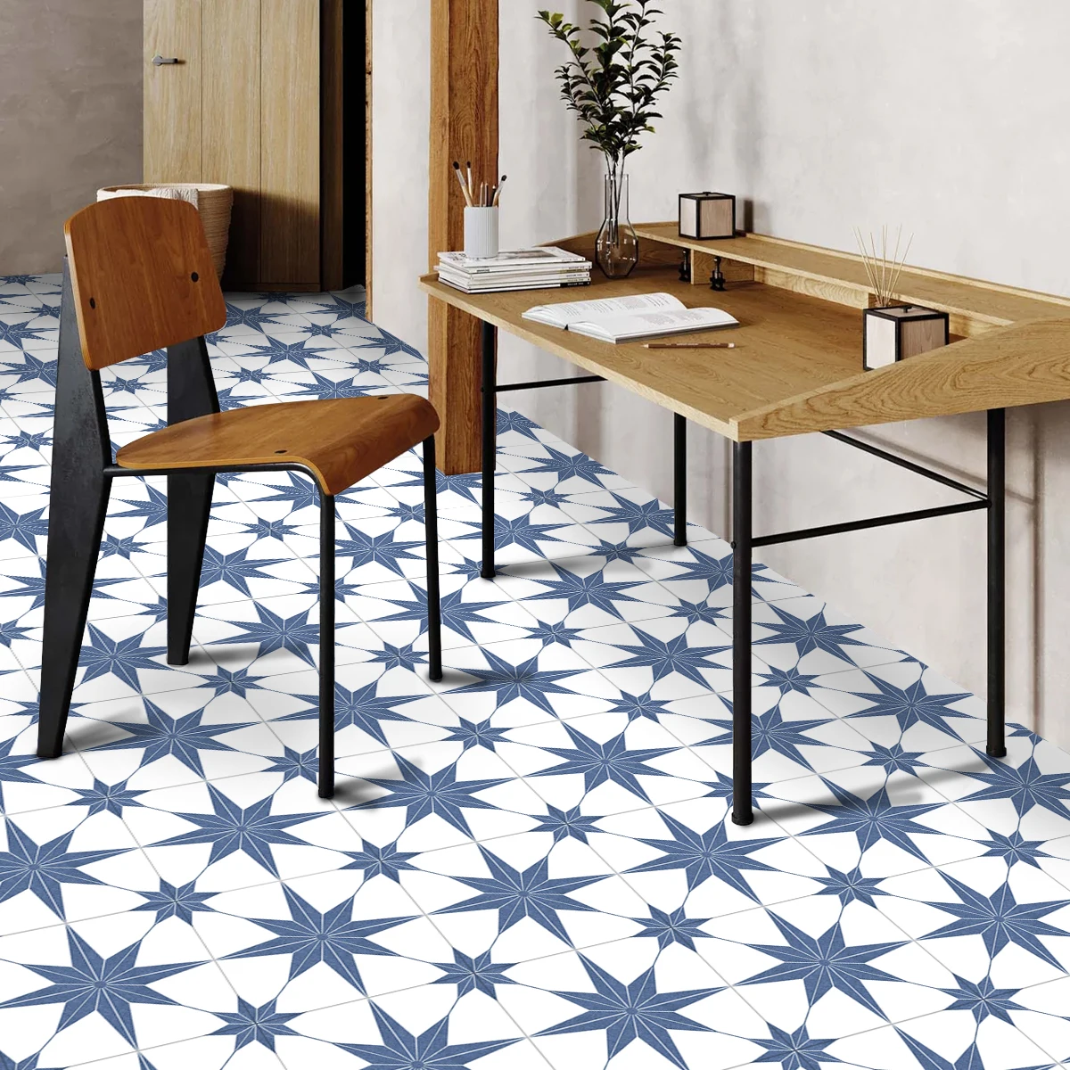 9 шт. самоклеящиеся наклейки на пол в винтажном стиле