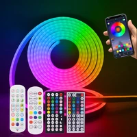 12v rgb neon light smd3535 96ledsm led strip waterproof ribbon neon sign wifi bluetooth compatible remote control led tape