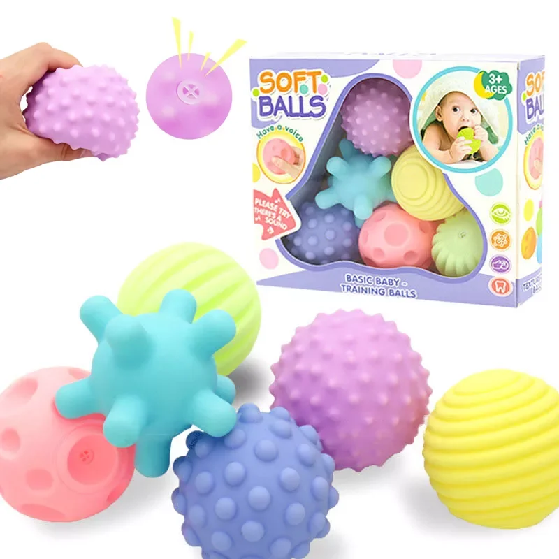 

Игрушки для рук, сенсорный мяч, сенсорная игрушка, детская погремушка, массажный мягкий мяч, тактильные Развивающие игрушки для детей 0-24 м