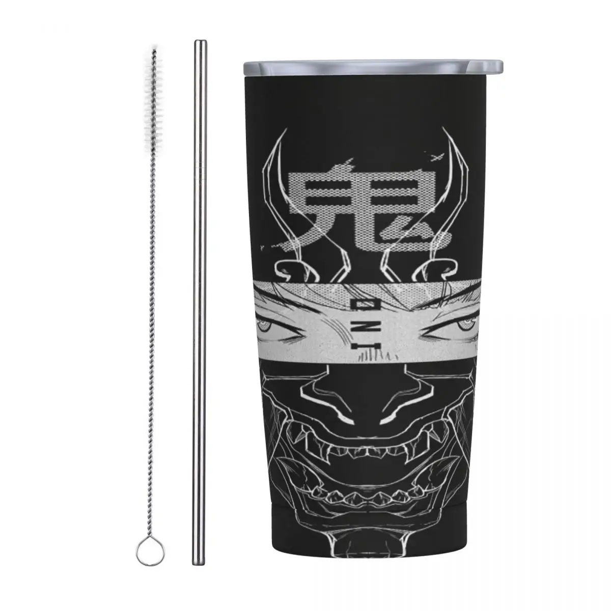 

ONI Stainless Steel Mug Odourless Push pull Lid With straw Thermal insulation