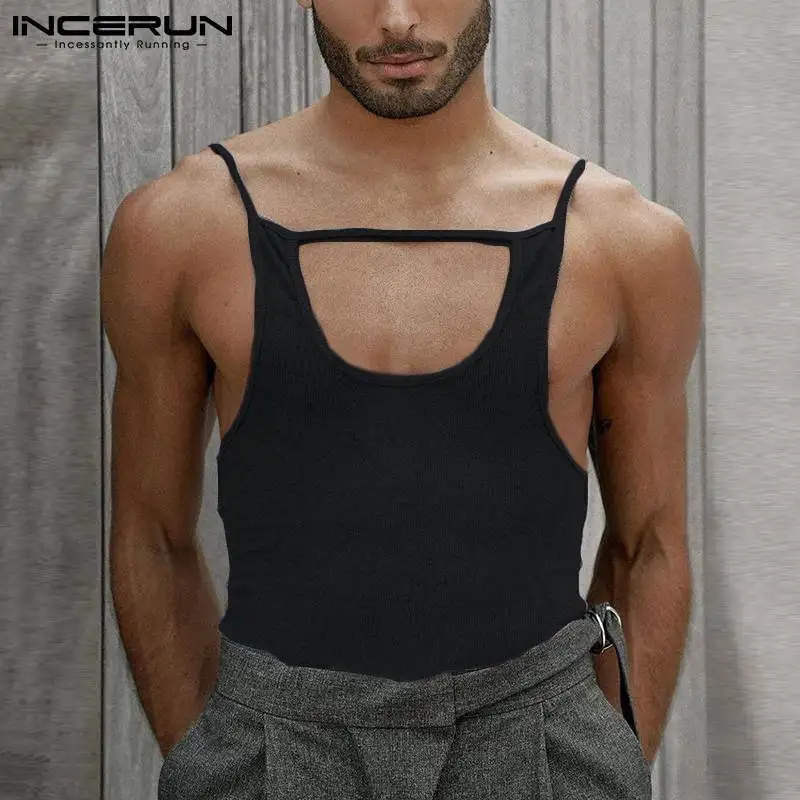 

Fashion Casual Waistcoat Men Sexy Leisure Vests Casual Streetwear Tank Tops Male Solid Color Comfortable Tank Tops S-5XL INCERUN