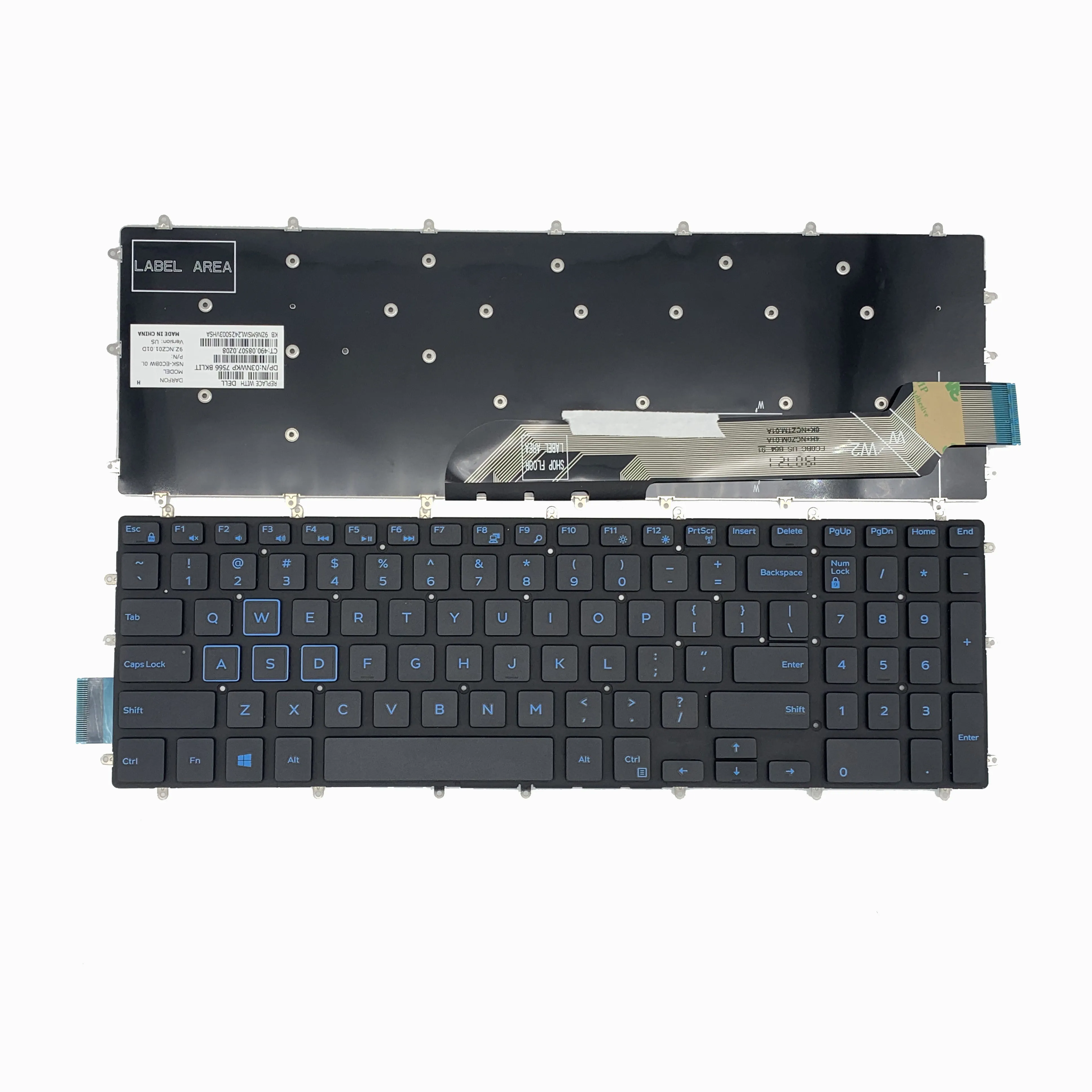 

NEW For Dell Inspiron 15 5565 5567 5570 5575 7566 7567 G3-3579 3779 3583 G5 5587 G7 7588 US Keyboard