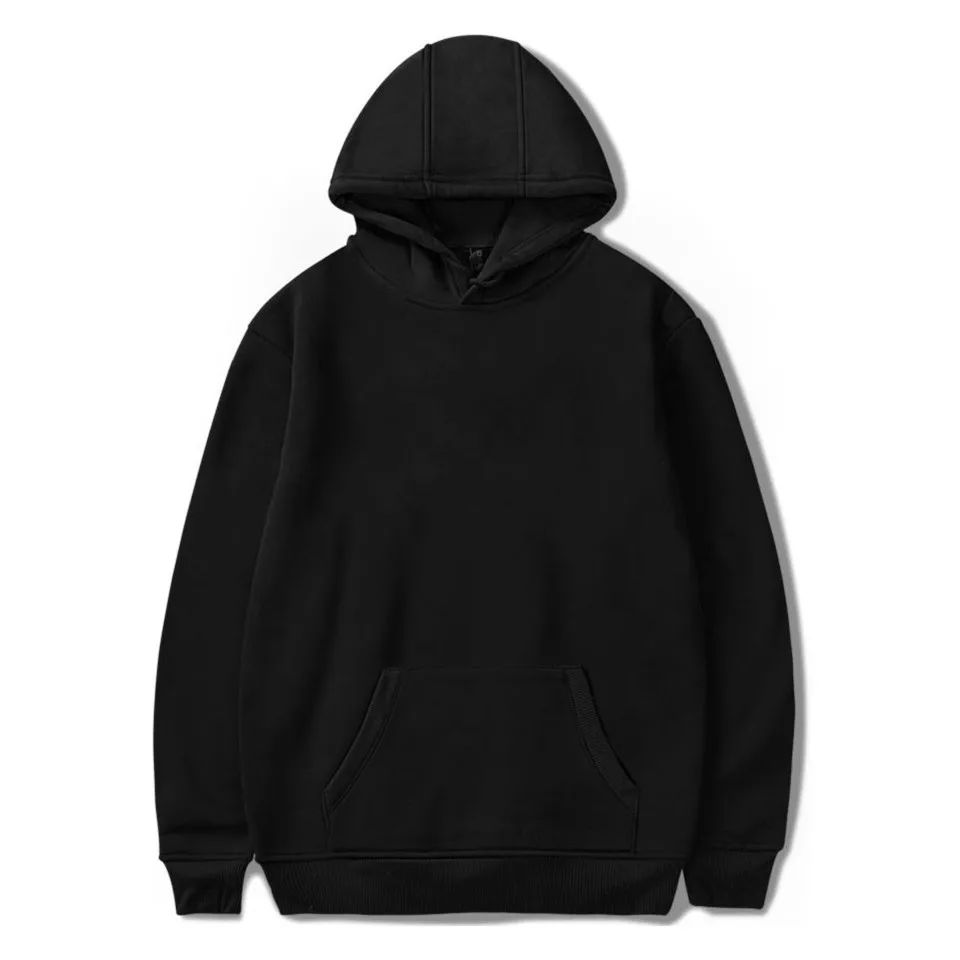 

Cross border new product customization logo blank solid color loose hooded sweater with velvet Pullover men's and women's hoods