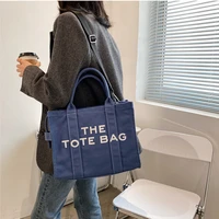 casual canvas brand large capacity tote bag 2022 ladies handbag designer brand letter shoulder messenger shopping bags