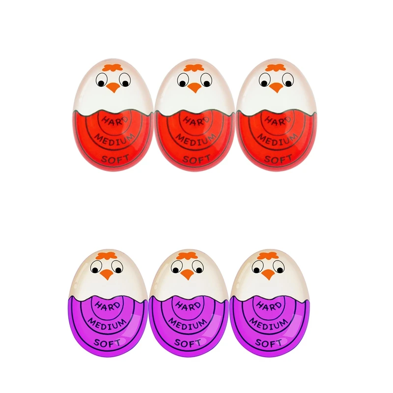 

Таймер для варки яиц, профессиональный таймер для варки яиц, меняет цвет при варке и безопасности (3 упаковки)