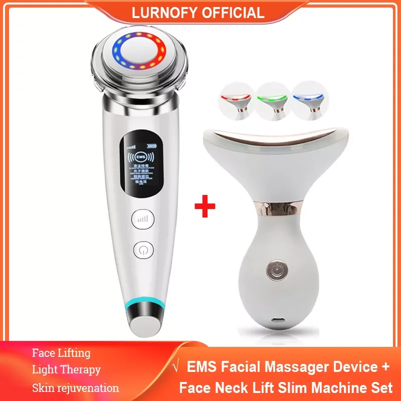 

NEW2023 Facial Massager RF Face Lift Device LED Radio Frequency Skin Rejuvenation Wrinkle Removal Face Lifting Neck Slimmer Mach
