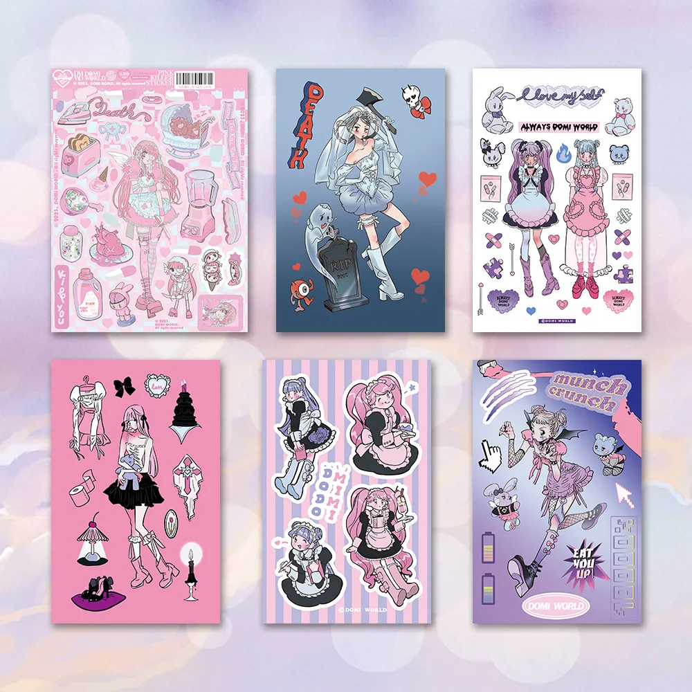 42 вида, Корейская наклейка с персонажами Ins Ping Yi, «сделай сам», записная книжка, дневник, альбом, подарочное украшение