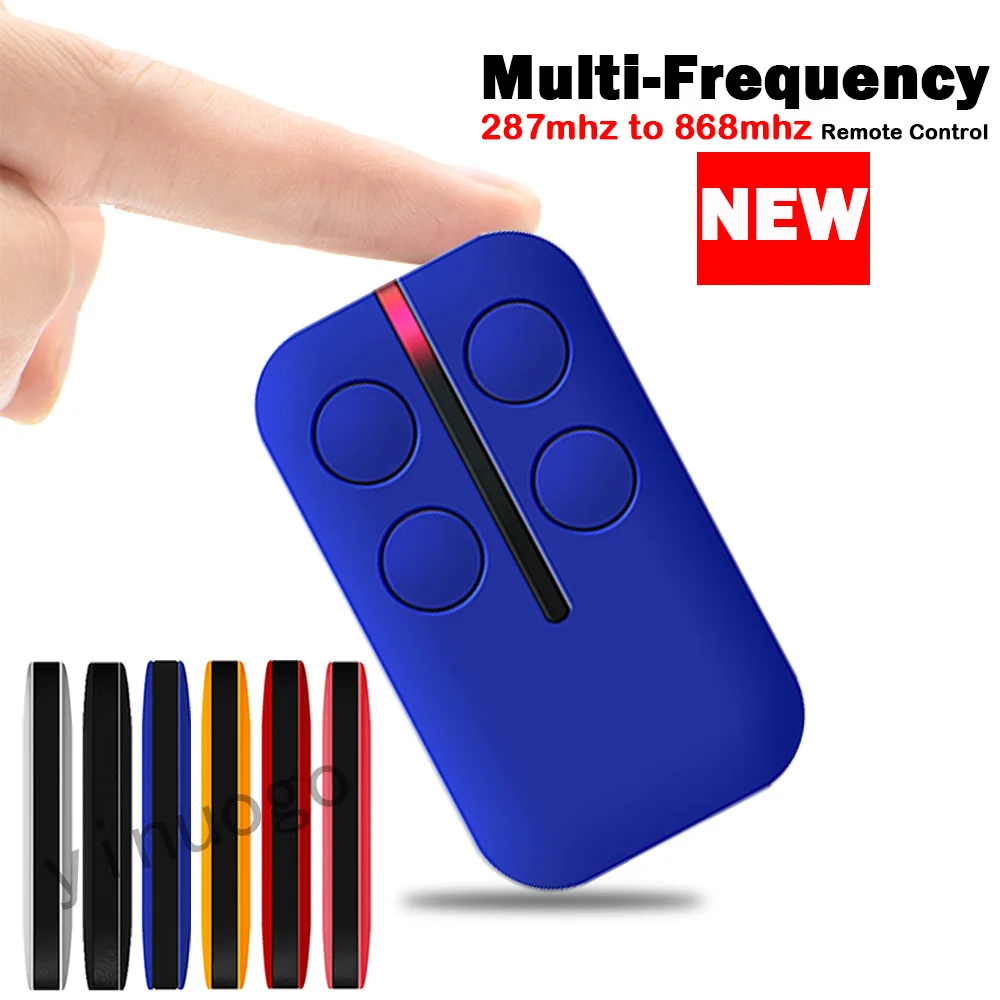 

Clone Multi Brand Garage Dooor Remote Control 433mhz 287-868MHz Rolling Code and Fixed Code Transmitter Opener Keychain Command