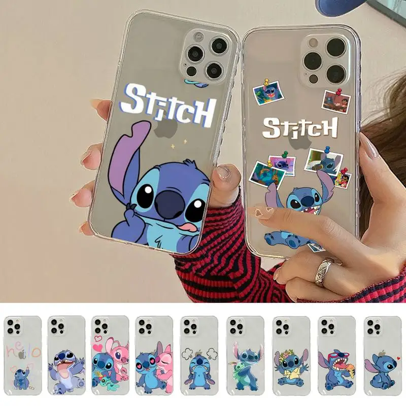 

S-stitchhes Phone Case For iPhone 11 12 13 14 Mini Pro Max XR X XS TPU Clear Case For 8 7 6 Plus SE 2020