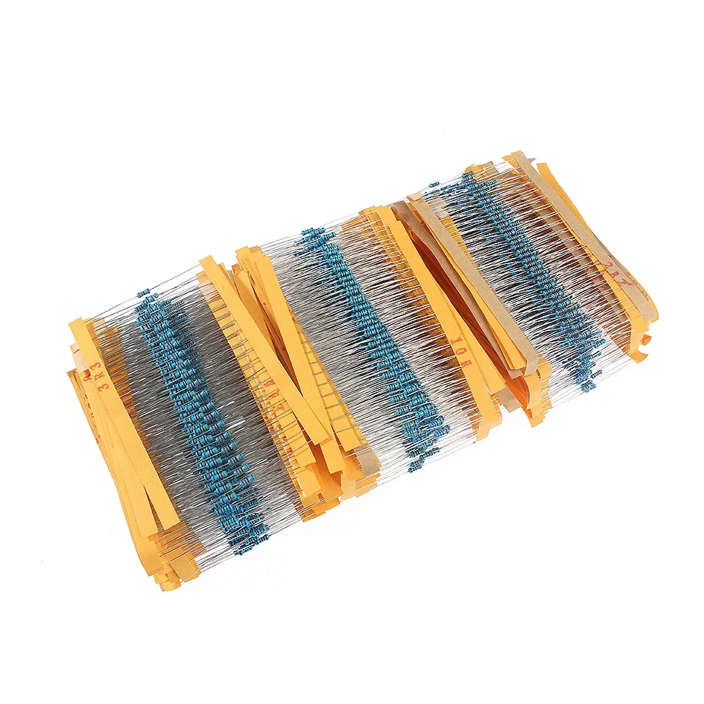 2600 Шт. Комплект Металлопленочных Резисторов 1/4 Вт 1% Допуск Диапазон 1r-3 М