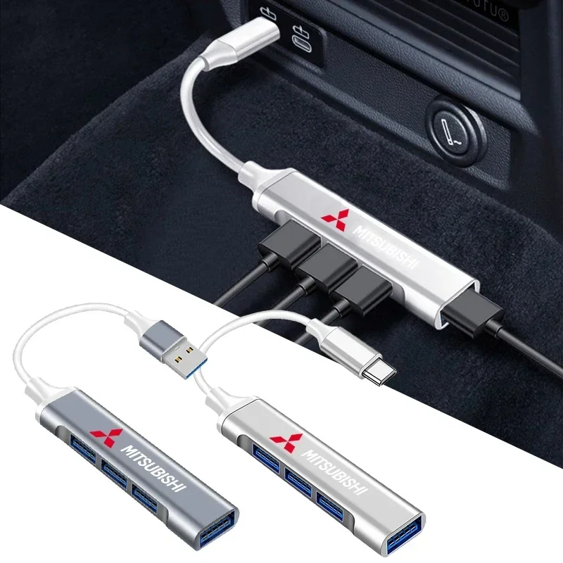 USB 3.0 Hub Dock Type C 3.1 4-портовый мульти-сплиттер-адаптер OTG для Mitsubishi Lancer Asx Outlander Pajero L200