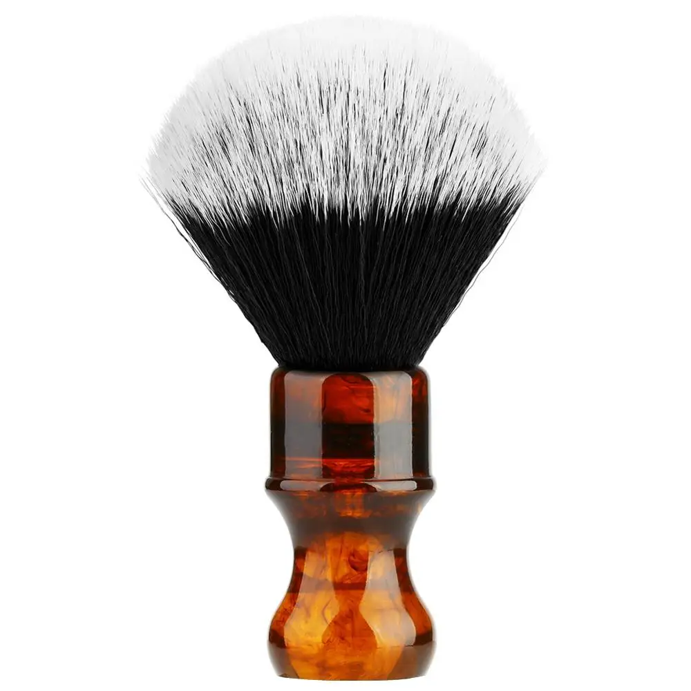 Amber Shaving Brush Silvertip Synthetic Badger Hair with Resin Handle Anbbas for Men Professional Wet Shaving (Knot 24mm) Amber