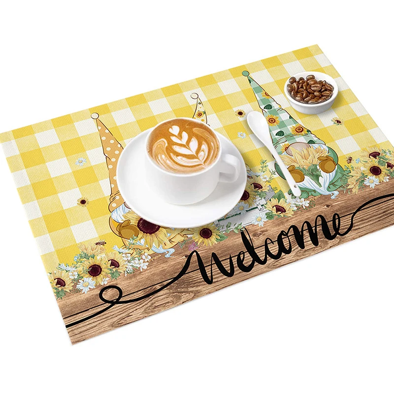 4 шт. настольные флажки белье печатных Настольный флаг Скатерть гномов скатерть