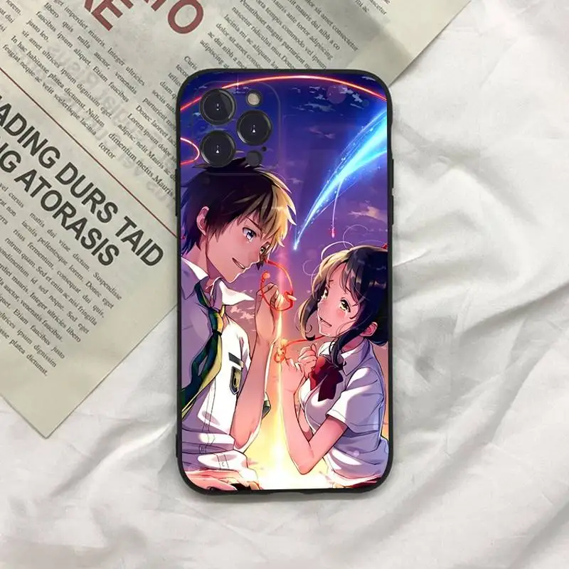 Anime Your Name Phone Case For iPhone 13 Pro MAX 14 11 12 Mini X XS XR 6 7 8 Plus SE 2020 Soft TPU Cover