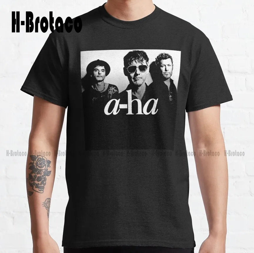 

Классическая низкая футболка A-Ha для охоты и игры, забавные мужские футболки, уличная одежда в стиле Харадзюку, футболки оверсайз с графичес...
