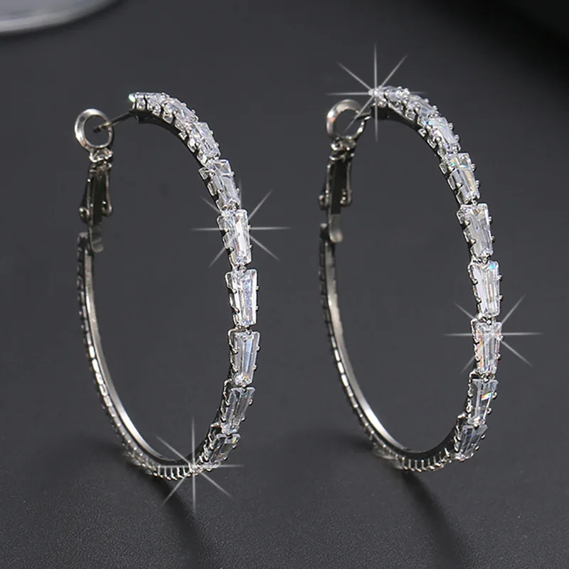 

2022 New Zircon Women's Earrings Exaggerate Luxury Charm Bridal Earring Banquet High Quality Jewelry Headwear Earnail Jewelry