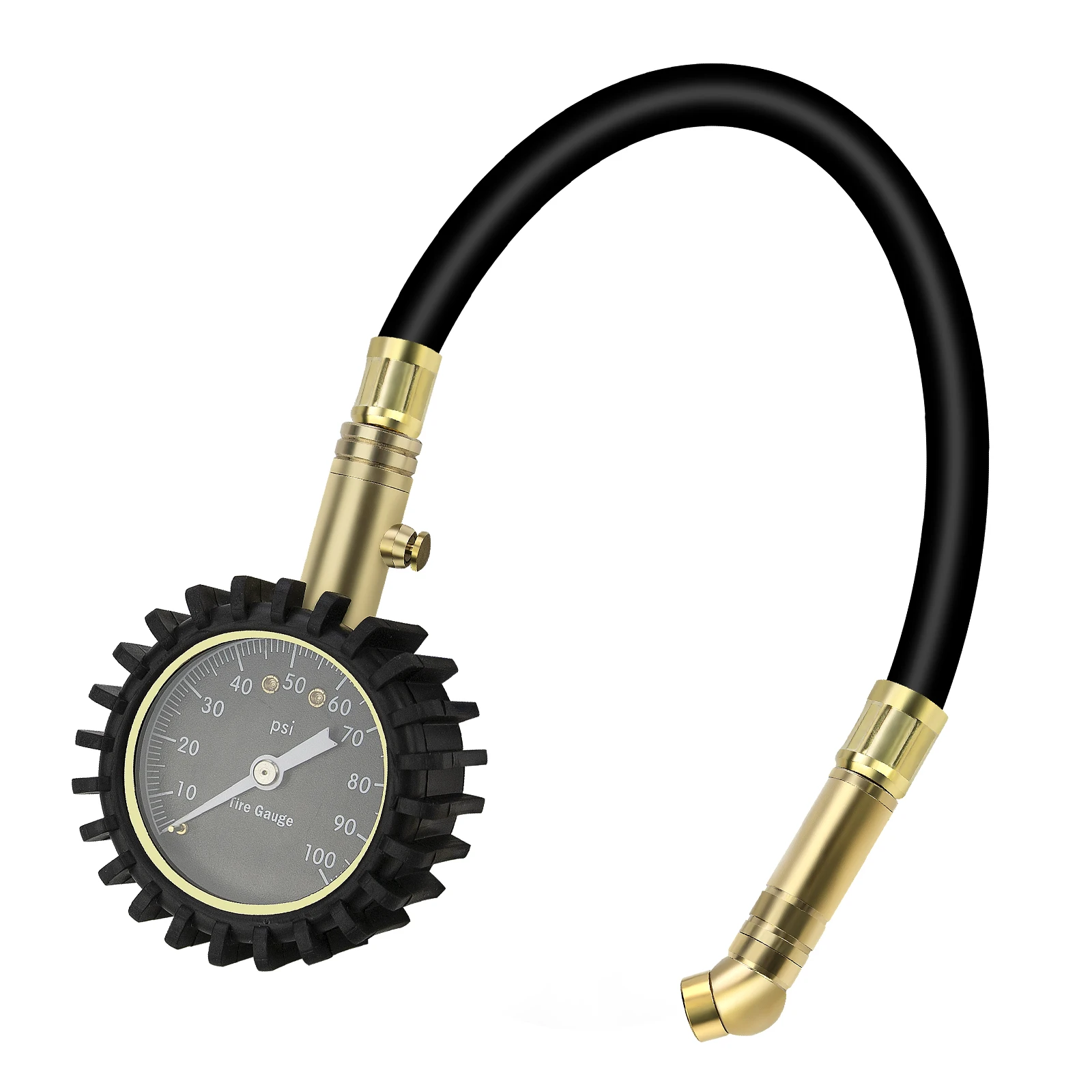 

Automobile Tire Pressure Gauge Barometer tire pressure gauge copper valve leather tube meter can release gas CY-6236