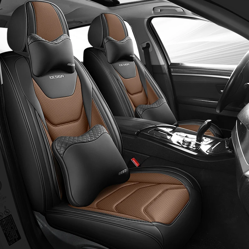 

Роскошный Универсальный кожаный чехол на автомобильное сиденье для Audi q2 Ford Fusion niзамu Kia Sportage 3 Lexus gs Renault Logan аксессуары