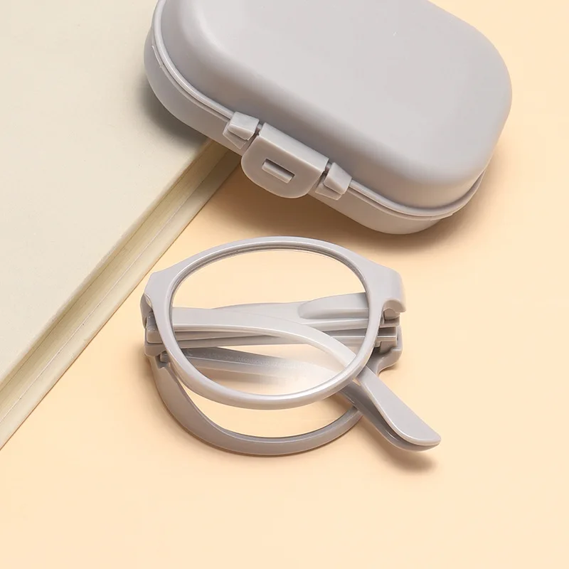 

Folding Reading Glasses with Glasses Case Unisex Portable Lightweight Presbyopic Glasses Strength 1.0x ~ 4.0x