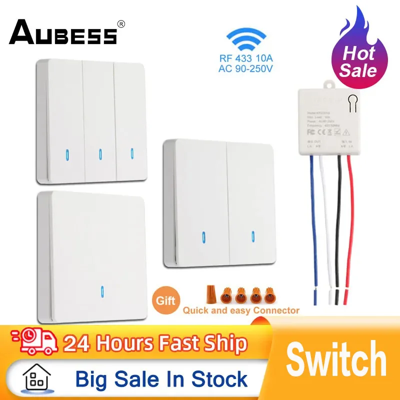 

Wireless Smart Switch Light Wireless Smart With Led Light Lamp Fan Wall Panel Switch Wall Light Switches Wireless Smart Switch