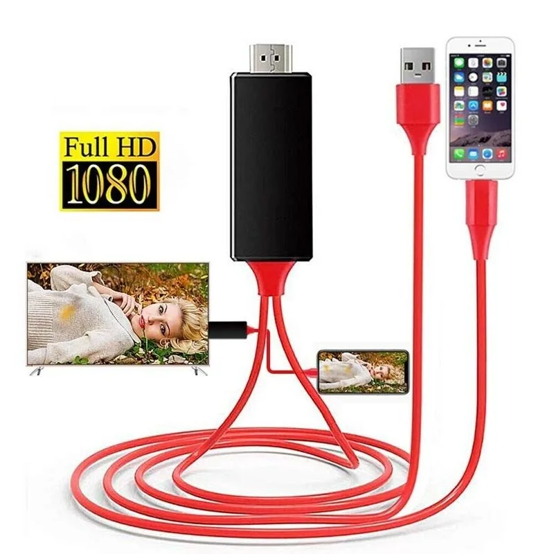 Кабель HDTV 1080P цифровой AV адаптер для iphone к совместимым с HDMI кабелям 8 7 8plusX XR XS 11 ipad